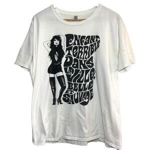 Vintage Enfant Terrible Dans La Ville, Belle Et Sauvage Size XL Pin Up T-Shirt